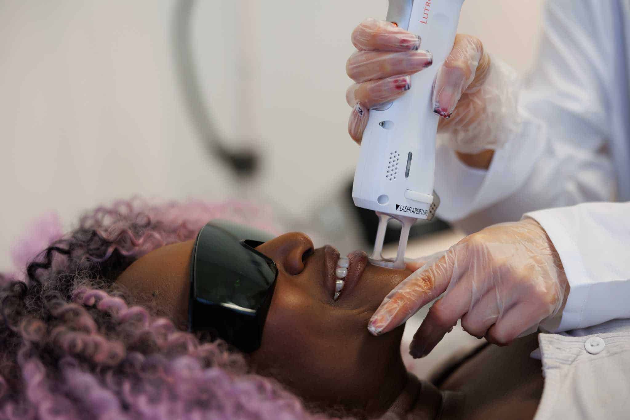 laser hair removal from the Clarity II laser on dark skin